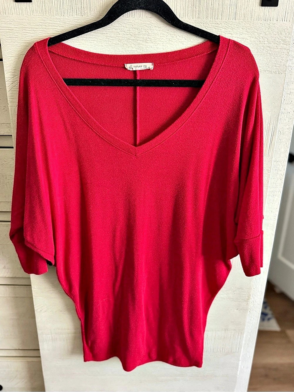 Natural Life Pink V-Neck Tunic Like New